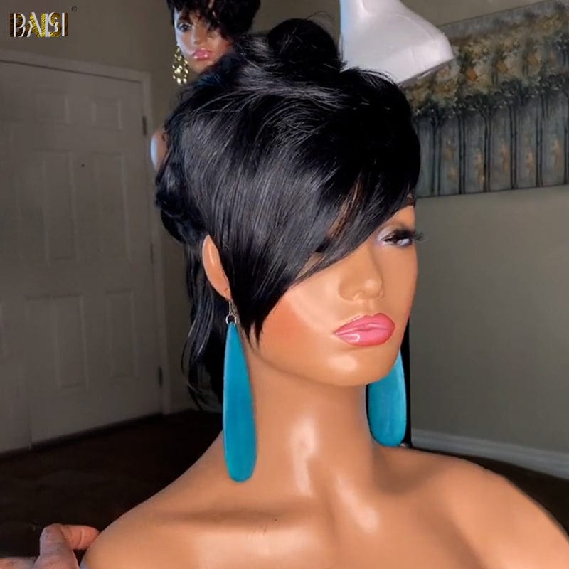hairbs $100 wig BAISI Side Part Mullet Glueless Wig