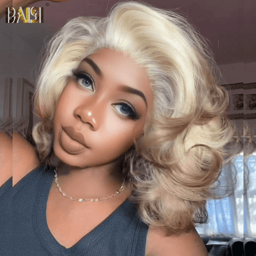 hairbs BOB Wig BAISI Sexy Ombre Blonde Glueless Lace Wig