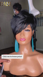 BAISI Side Part Mullet Glueless Wig