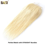 BAISI 10A Blonde #613 Straight Lace Closure 4x4 - BAISI HAIR