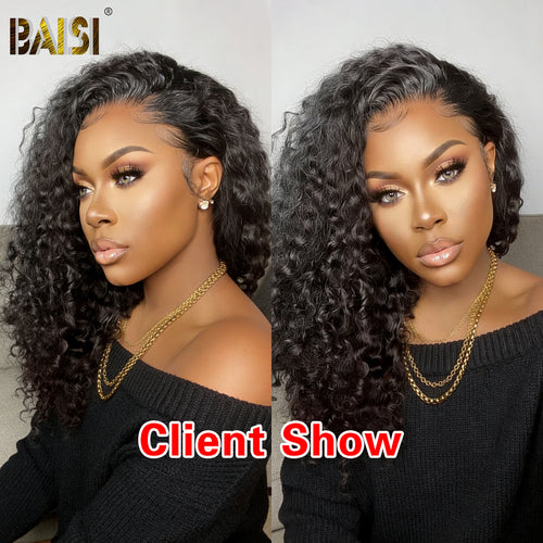 Baisi-13x4_Lace_frontal_curly_hair_wig-Black_color-100_human_hair-for black women-shot curly wig-250% density wig-full wig