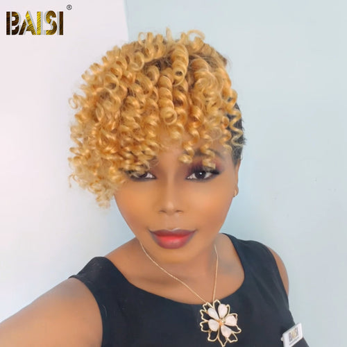 Baisi-6X7_Topper_glueless_unit-Black_with_honey_blonde-100_human_hair-for black women-culy hair-clips in-glueless hair