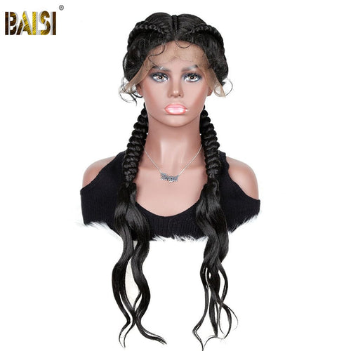 Baisi_Clearance_Sale 8A Brazilian Virgin Hair BAISI Flash Deal Synthetic Lace Wig Braided Wigs