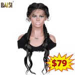 Baisi_Clearance_Sale 8A Brazilian Virgin Hair BAISI Flash Deal Synthetic Lace Wig Braided Wigs