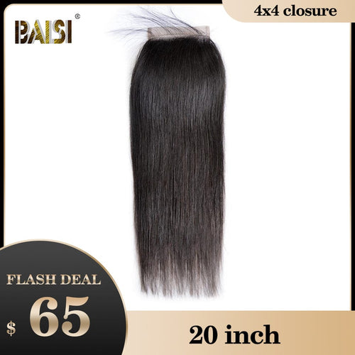 Baisi_Clearance_Sale hd Lace Closure Wig BAISI 4x4 Straight Closure 20 inch