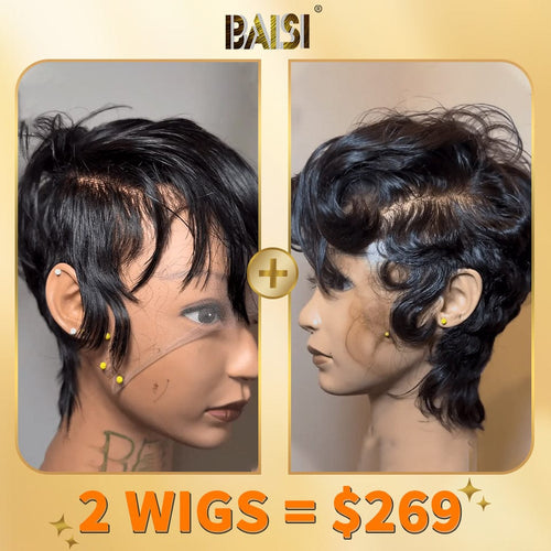 BAISI HAIR 2WIGS Baisi 2 Full Lace Pixie Wigs = $269