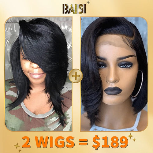 BAISI HAIR 2WIGS Baisi 2 Side Part BoB Wigs = $189