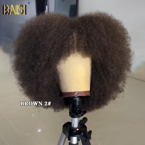 BAISI HAIR BAISI Sexy Brown Afro Kinky Machine Made Wig
