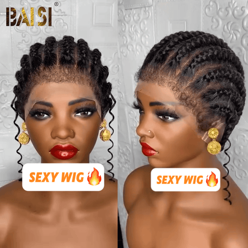 BAISI HAIR Braided Wig BAISI Already Style Full Lace Wig With Braid
