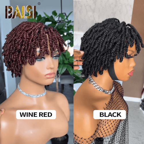 BAISI HAIR Braided Wig BAISI Fashion Braided Short Lace Wig For Black Women