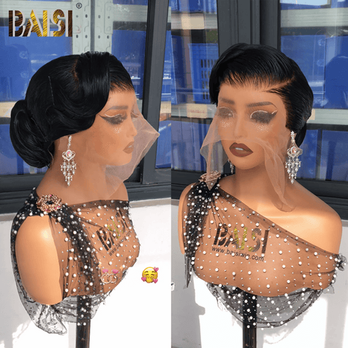 BAISI HAIR Frontal Lace Wig BAISI 13X6 Lace Already Styled Updo Wig For Wedding