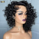 BAISI HAIR Frontal Lace Wig BAISI Perfect Layered Cut Black Wavy Wig