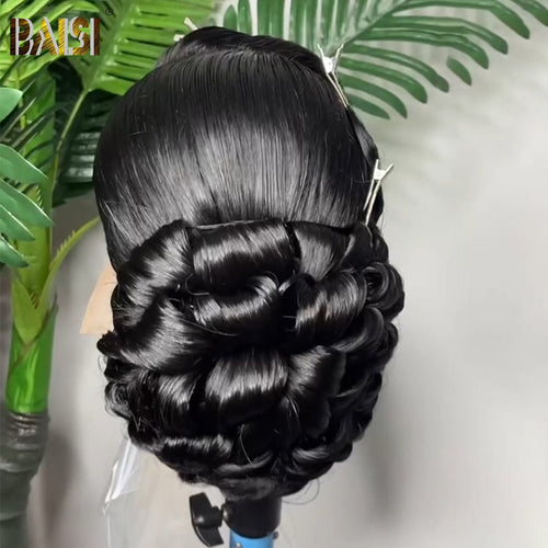 BAISI HAIR Frontal Lace Wig BAISI Updo Styling Wig For Wedding For Black Women