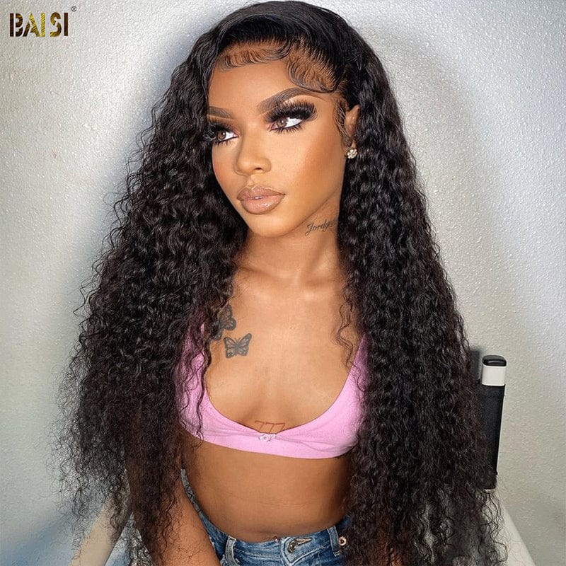 BAISI HAIR Lace Wig Curly / 16 BAISI 13x6 Transparent Frontal Lace Wig