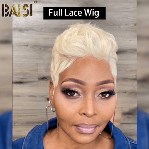 BAISI HAIR Pixie Cut Wig BAISI Full Lace Pixie Cut Wavy Wig (Copy)