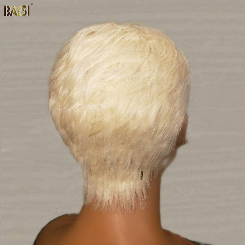 BAISI HAIR Pixie Cut Wig BAISI Blonde PIXIE Tapered Cut Machine Made Wig