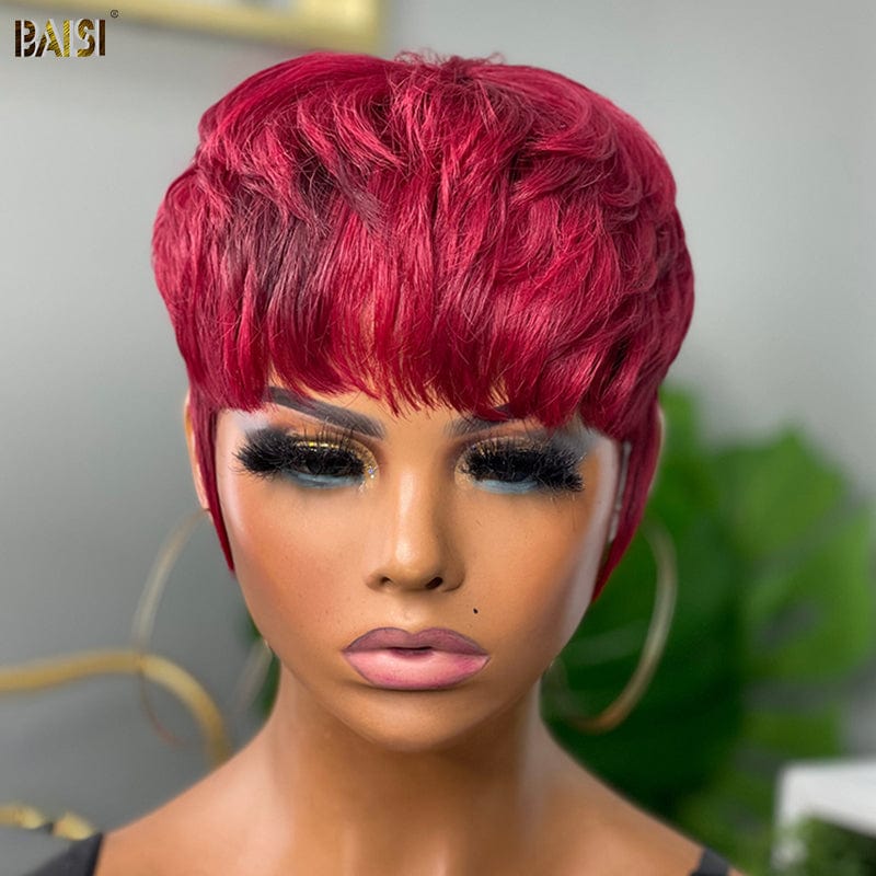 BAISI HAIR Pixie Cut Wig BAISI Cherry Machine Made Short Cut Wig