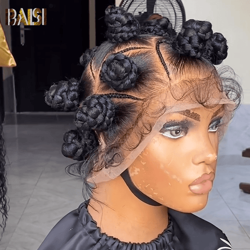 BAISI HAIR Pixie Cut Wig BAISI Cute Braided Full Lace Wig