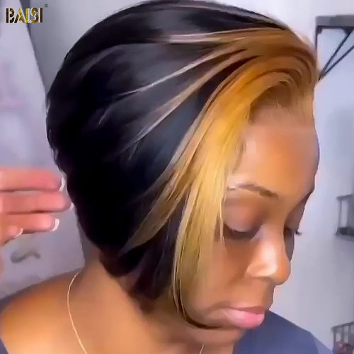 BAISI HAIR Pixie Cut Wig Baisi Front Honey Blonde Pixie Cut wig