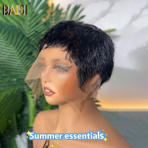 BAISI HAIR Pixie Cut Wig BAISI Full Lace Breathable Pixie Cut Straight Wig
