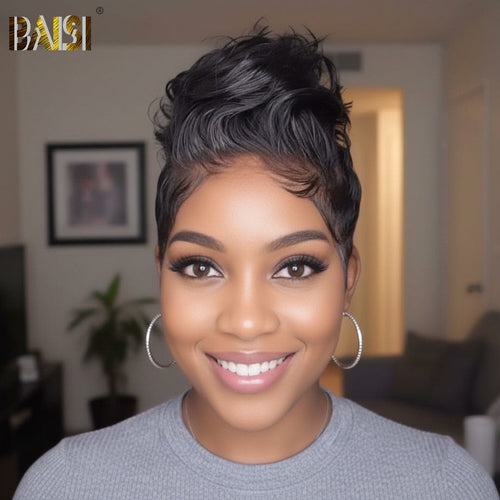 BAISI HAIR Pixie Cut Wig BAISI Full Lace Pixie Cut Wavy Wig