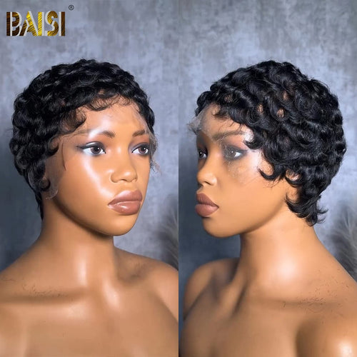 BAISI HAIR Pixie Cut Wig BAISI Full Lace Sexy Finger Wave Short Wig