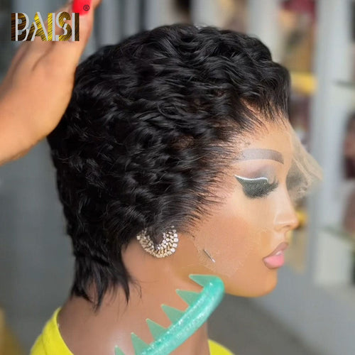 BAISI HAIR Pixie Cut Wig BAISI Pixie Fashion Curly Lace Wig For Black Women