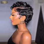 BAISI HAIR Pixie Cut Wig BAISI Sexy Finger Wave Lace Wig