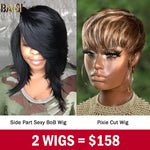 BAISI HAIR Pixie Cut Wig Wig deal B BAISI Mixed Pixie Cut Fringe Wig