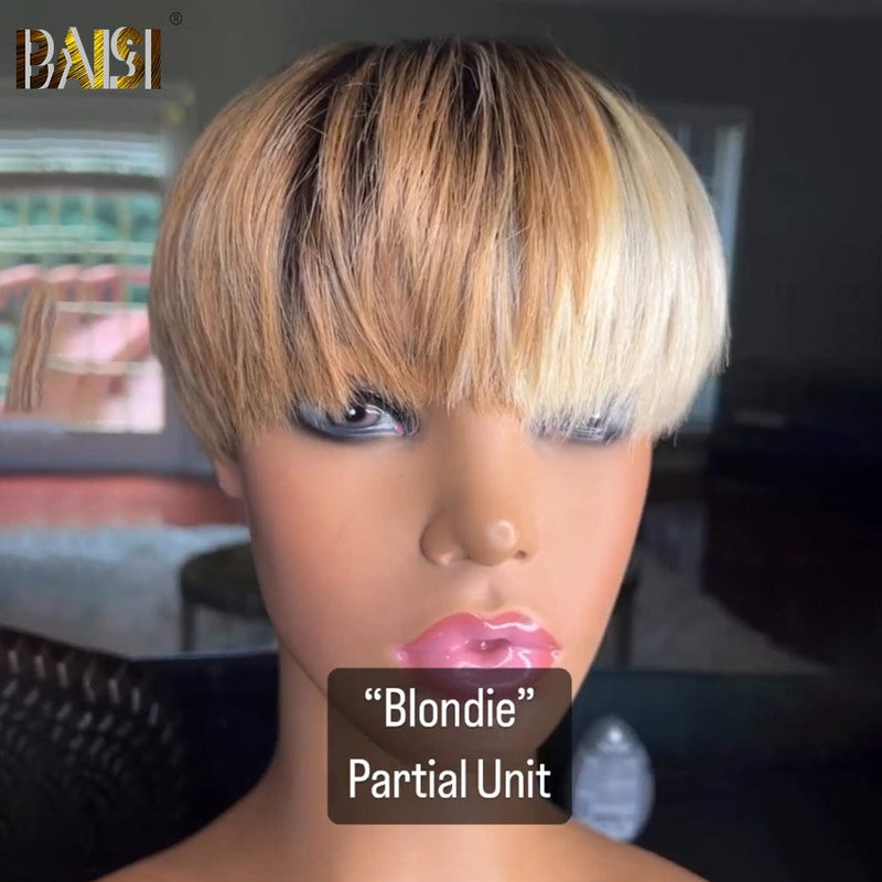 BAISI HAIR topper BAIS 1B/Ginger/613 Partial Topper(Not A Wig)