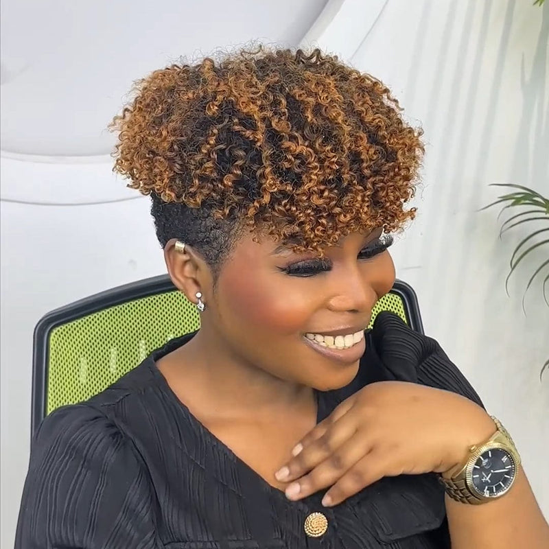 BAISI Curly Brown Cool Style Partial Topper (Not A Wig) – BAISI HAIR