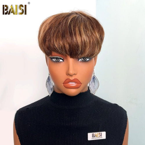 BAISI HAIR topper Same As Pics BAISI Brown Mix Straight Partial Topper Unit( NOT A WIG)