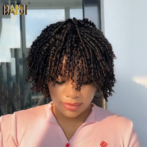 BANG WIG sexy wig with bang BAISI Cute Curl Band Short Wig