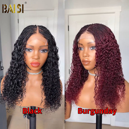 braided wig Braided Wig BAISI Sexy Curly With Braided Lace Wig