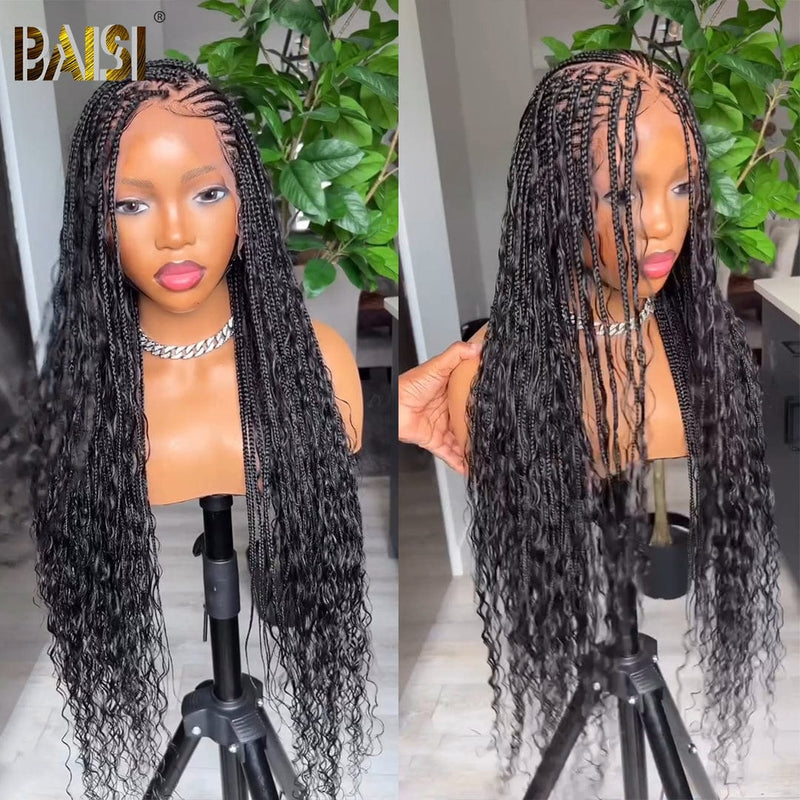 braided wig Braided Wig BAISI Sexy Long Braided Wig For Black Women