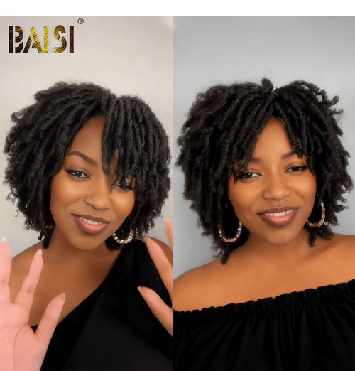 braided wig Braided Wig BAISI Synthetic Braided Machine Made Wig