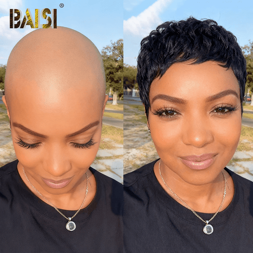 CHINA Pixie Cut Wig BAISI Machine Made Wig Short Cut For Alopecia
