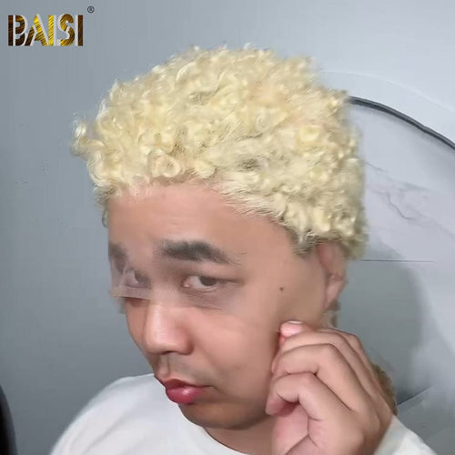 CHINA Pixie Cut Wig BAISI Sexy Fashion Curly Light Blonde Lace Wig