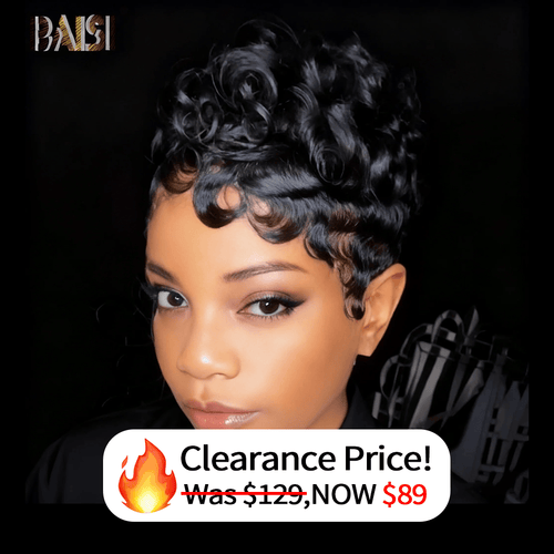 CHINA Pixie Cut Wig BAISI Sexy Finger Wave 13x4 Lace Short Wig