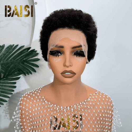 Glueless Wig Glueless Wig BAISI Glueless Afro Curl Natural Lace Wig