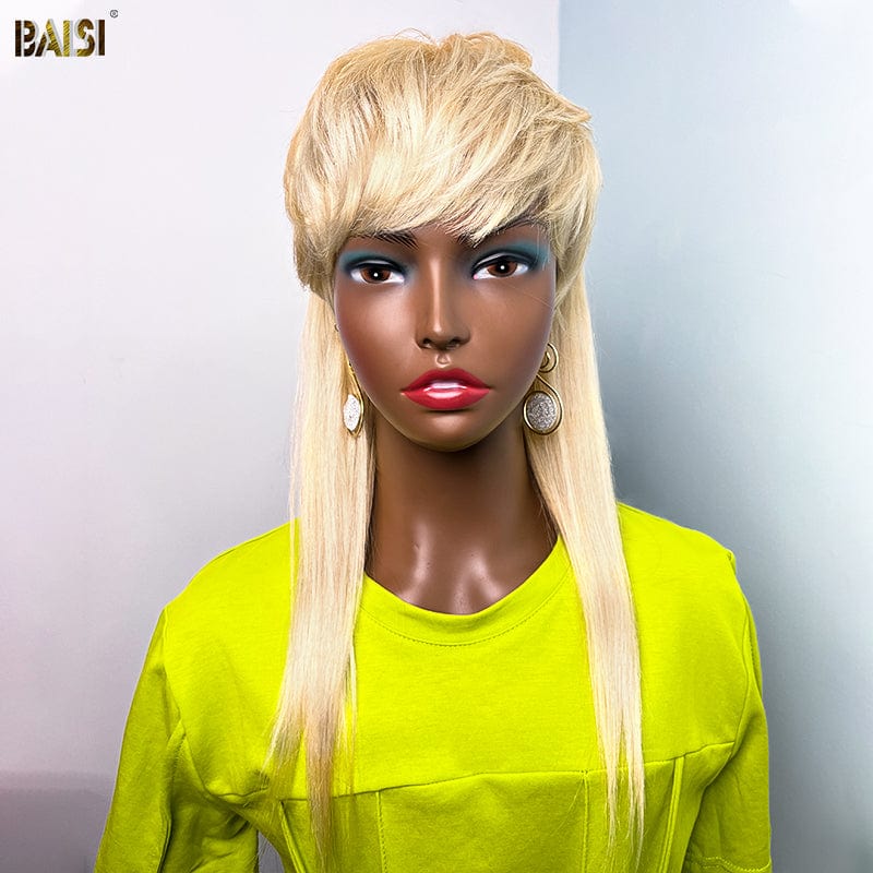 hairbs $100 wig BAISI Blonde Mullet Glueless Wig