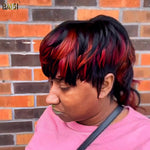 hairbs $100 wig BAISI Colorful Mullet Glueless Wig