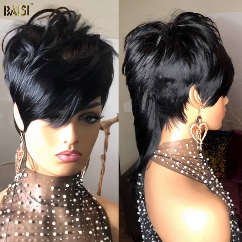hairbs $100 wig BAISI Dovetail Mohawk Mullet Glueless Wig