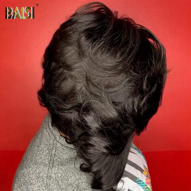 hairbs $100 wig BAISI Fashion Wavy Short Wig
