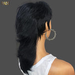 hairbs $100 wig BAISI Short Mullet Glueless Wig