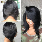 hairbs $100 wig BAISI V Side Part Glueless BoB Wig