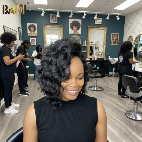 hairbs BOB Wig BAISI 13x4 Lace Natural Wavy Lace BoB Wig
