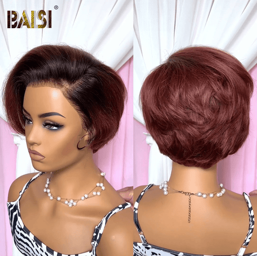 hairbs BOB Wig BAISI 13X4 Sexy Ombre Short Color Lace Wig