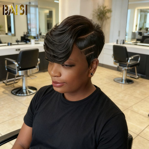 hairbs BOB Wig BAISI 13X4 Sexy Side Part Straight Lace Short BOB Wig