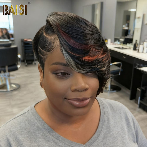 hairbs BOB Wig BAISI 13X6 Lace Side Part With Highlight BOB Wig